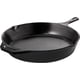 thumbnail image 1 of Sartén de hierro fundido Utopia Kitchen de 30 cm, para chef, pre-sazonada, apta para parrilla, para uso en interiores y exteriores, color negro, 1 of 5