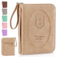 thumbnail image 1 of Funda para Biblia ADDFIT HOUSE de piel para mujer, color marrón claro, 1 of 7