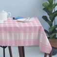 thumbnail image 4 of Pink Checkered Table Cloth Waterproof Tablecloths, Farmhouse Plaid Buffalo Elegant Tablecloth Dining Table Cover for Kitchen Party Tabletop Outdoor, Rectangle Tablecloth 60x120 Inch, 4 of 9