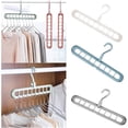 thumbnail image 3 of Duslogis Magic Clothes Hanger Organizer, 1Pcs Rotate Anti-skid Folding Hanger with Multifunction Space Saving and Cascading Features with 9 Holes Cascading Wardrobe Closet Coat Hangers, Gray, 3 of 6
