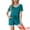 Peacock Green, variant on Unique Bargains Women's Sleepwear Lounge Soft Nightwear with Pockets Pajama Set XS Gray