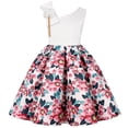 thumbnail image 2 of Coerni Girls Summer Floral Print Sleeveless Dress Little Girls Party Wedding Formal Dresses Toddler Princess Dress, 2 of 9