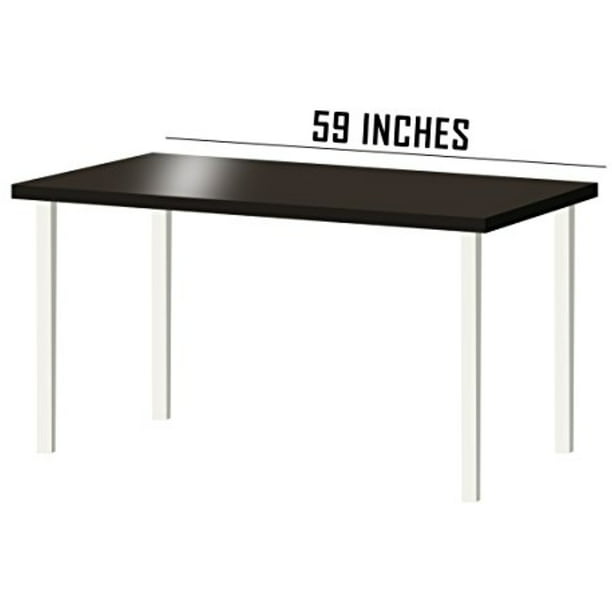 New Linnmon Ikea Desk With Upgraded Square Legs 59 Inch Black