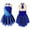 Navy Blue, variant on Girls Sequins Floral Sleeveless Figure Ice Skating Dress Gymnastics Leotard Ballet Dance Dress Lavender 10