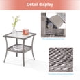 thumbnail image 3 of CHYVARY Outdoor PE Rattan Side Table, Rectangular Water-Proof Coffee HIPS Tabletop for Indoor and Outdoor,Gray, 3 of 5