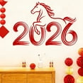 thumbnail image 5 of Linnome 2026 Year Of The Horse Decorative Wall Stickers Festive Adhesive Decals For Spring Festival Home Decoration, 5 of 6