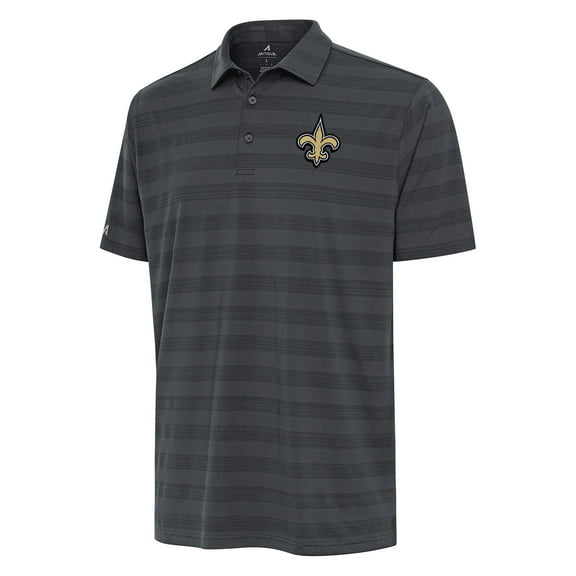 Men's Antigua Pewter New Orleans Saints  Tunnel Polo