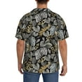 thumbnail image 5 of Vsdgher Rose Flowers Print Men's Wrinkle Free Untucked Cuban Shirt Business Casual Button Down Shirts Short Sleeve Shirt, 5 of 7