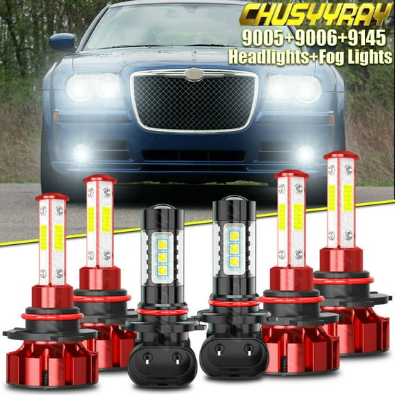 For Chrysler 300 2005 2006-2008 2009 2010 LED Bulbs Headlight   Fog Light
