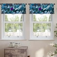 thumbnail image 2 of LALILO Kitchen Curtain Valance Polka Dot Cloth Dot Polka Rod Pocket Window Curtain 52"x 18" Set of 2, 2 of 7