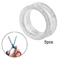 thumbnail image 2 of 5 uds tijeras de silicona anillos de , anillos protectores, inserciones de empuñaduras suaves para tijeras de mascotas, aseo, corte de cabellero, , Blanco Baoblaze Tijeras Anillos De Dedo, 2 of 7
