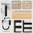 thumbnail image 4 of SIOYIE Smart Rotating Heated Towel Rack for Bathroom, 120W Electric Towel Warmer with Swivel Bars, 1-24H Timer, 115℉-155℉, Wi-Fi App Control, Low Carbon Steel, IPX5, Plug-in/Hardwired, Black, 4 of 10