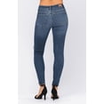thumbnail image 2 of Judy Blue Womens Destroyed Knee Mid Rise Denim Skinny Jeans (13/31), 2 of 3