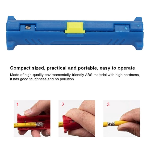 Pluma peladora de cables, pluma peladora de cables coaxiales eléctrica multifunción Pelacables coaxiales Salida de alta intensidad