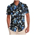 thumbnail image 2 of Yaoyar Mens Hawaiian Shirts Short Sleeve Casual Floral Button Down Tropical Shirt Summer Holiday Beach Aloha Hawaii Shirt, 2 of 6