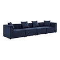 thumbnail image 2 of Modway Saybrook Sectionnel de Mobilier de Patio Extérieur en Tissu, 4 Pcs, Bleu Marine, 2 of 11