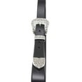thumbnail image 4 of Ariat Ladies Black Leather with Silver Buckle Belt A1523201, 4 of 7