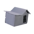 thumbnail image 2 of Refugio para gatos al aire libre, casa para gatos, refugio plegable para gatos callejeros, refugio para gatos, cueva, cama para mascotas para gris, 2 of 8