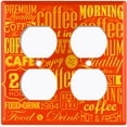 thumbnail image 2 of Metal Light Switch Wall Plate Outlet Cover (Coffee Shop Cafe Restaurant Sign Red Yellow - Double Duplex), 2 of 2