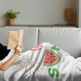 thumbnail image 3 of Beach Saying Soft Flannel Fleece Blanket, Welcome Summer Inscription with a Tropical Watermelon Slice and Colorful Spots, Cozy Plush for Indoor and Outdoor Use, 50" x 70", Multicolor, by Ambesonne, 3 of 5