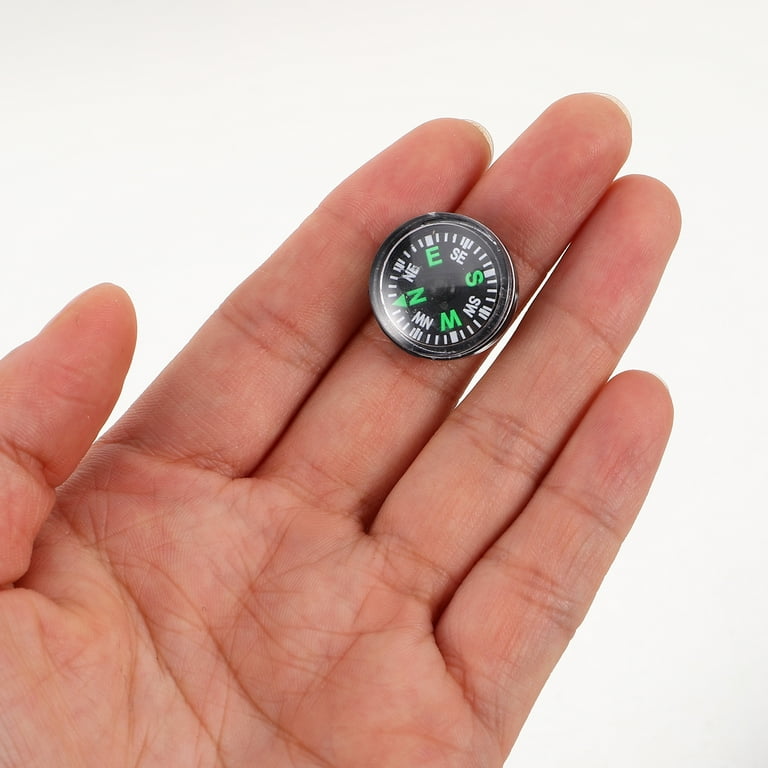 OUNONA 12Pcs Portable Plastic Compass Black for Outdoor Camping