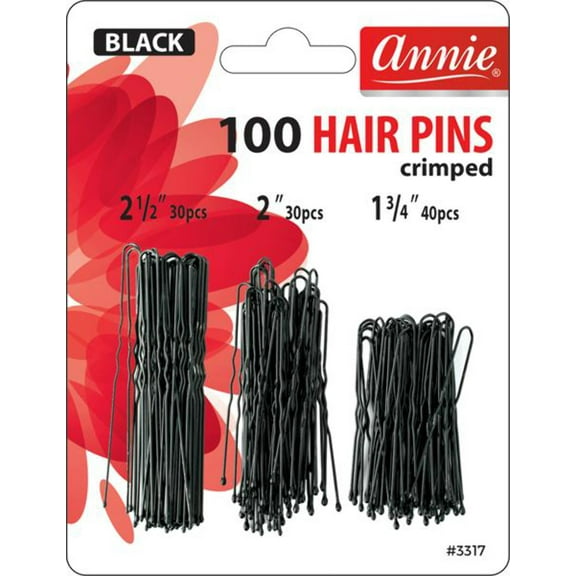 ANNIE - Hair Pins 100PCs BLACK #3317