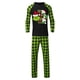 thumbnail image 3 of Conjuntos de pijamas navideños familiares a juego Grinch 2024, pijama de Grinch con parte superior y pantalones de pijama a cuadros, pijama de Grinch para niños y adultos para la familia, Hombres S, 3 of 4