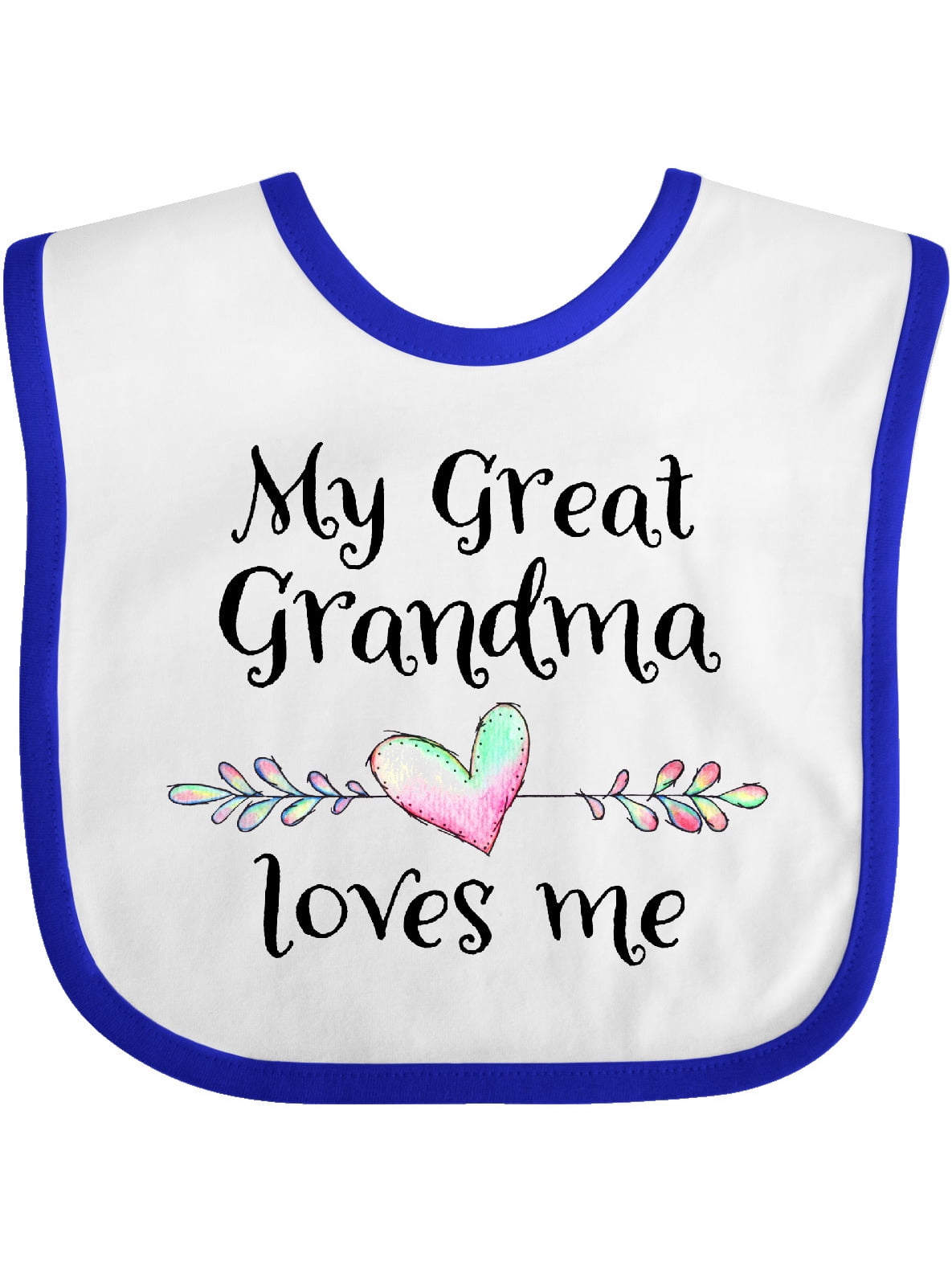 My Great Grandma Loves Me Heart Great Grandchild Baby Bib Walmart