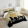 thumbnail image 4 of Erosebridal Football Comforter,Football Fans Bedding Set for Men Women Twin Size for Rugby Fan,Vintage Rugby Comforter Sets,Sports Duvet Insert with 1 Pillowcase Bedroom Decor(New Orleans), 4 of 6