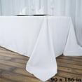 thumbnail image 6 of BalsaCircle 90" x 156" Premium Polyester Rectangular Tablecloth Table Linens White, 6 of 6