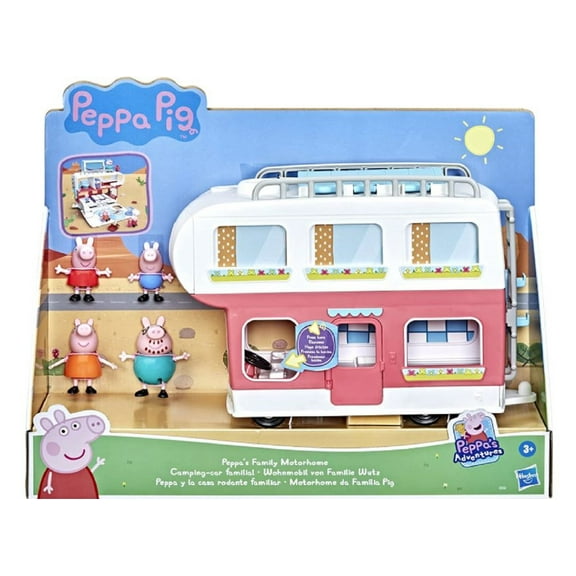 Peppa Pig Peppa’s Adventures Peppa’s Family Motorhome Preschool Toy, Vehicle to RV Playset Camper
