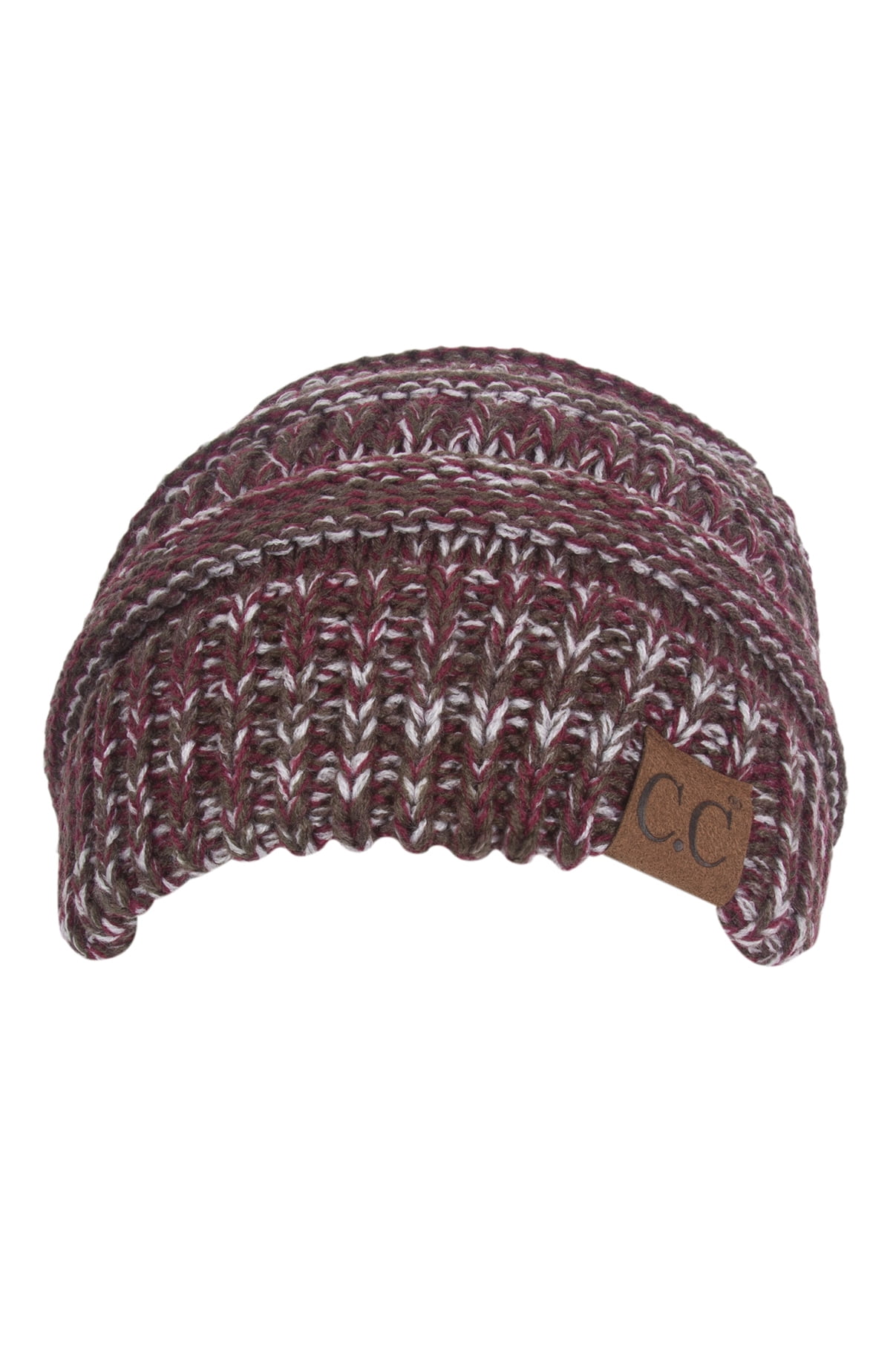 Gravity Threads Adult 4-Tone Soft Cable Knit Beanie – Oversized, Stretchy, One Size Fits Most