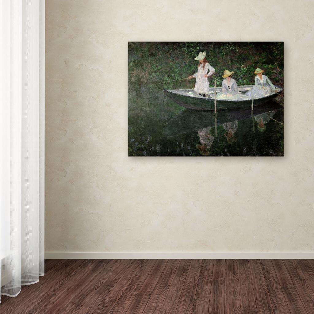 Trademark Fine Art "The Boat at Giverny" Canvas Art by Claude Monet