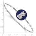 thumbnail image 2 of 925 Sterling Silver Rh-plated LogoArt Alpha Xi Delta Enameled Slip-on Bangle; for Adults and Teens; for Women and Men, 2 of 2