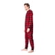thumbnail image 2 of Disfraz de Onesies Sleephero para adulto para Halloween, pijama rojo a cuadros, 2 of 6
