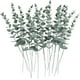 thumbnail image 1 of 24 tallos de eucalipto artificiales para decoración, hojas de eucalipto artificiales, ramas de vegetación para centros de mesa de boda, arreglos florales, decoración de casa de campo, 1 of 5