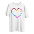 thumbnail image 4 of TaTaai T-Shirt à Manches Courtes et Col Rond avec Imprimé Cœur Grande Taille, Couche de Base Printemps Été pour Femmes, Tenue Décontractée Quotidienne, Haut de Mode Longueur Régulière Cadeau, 4 of 4