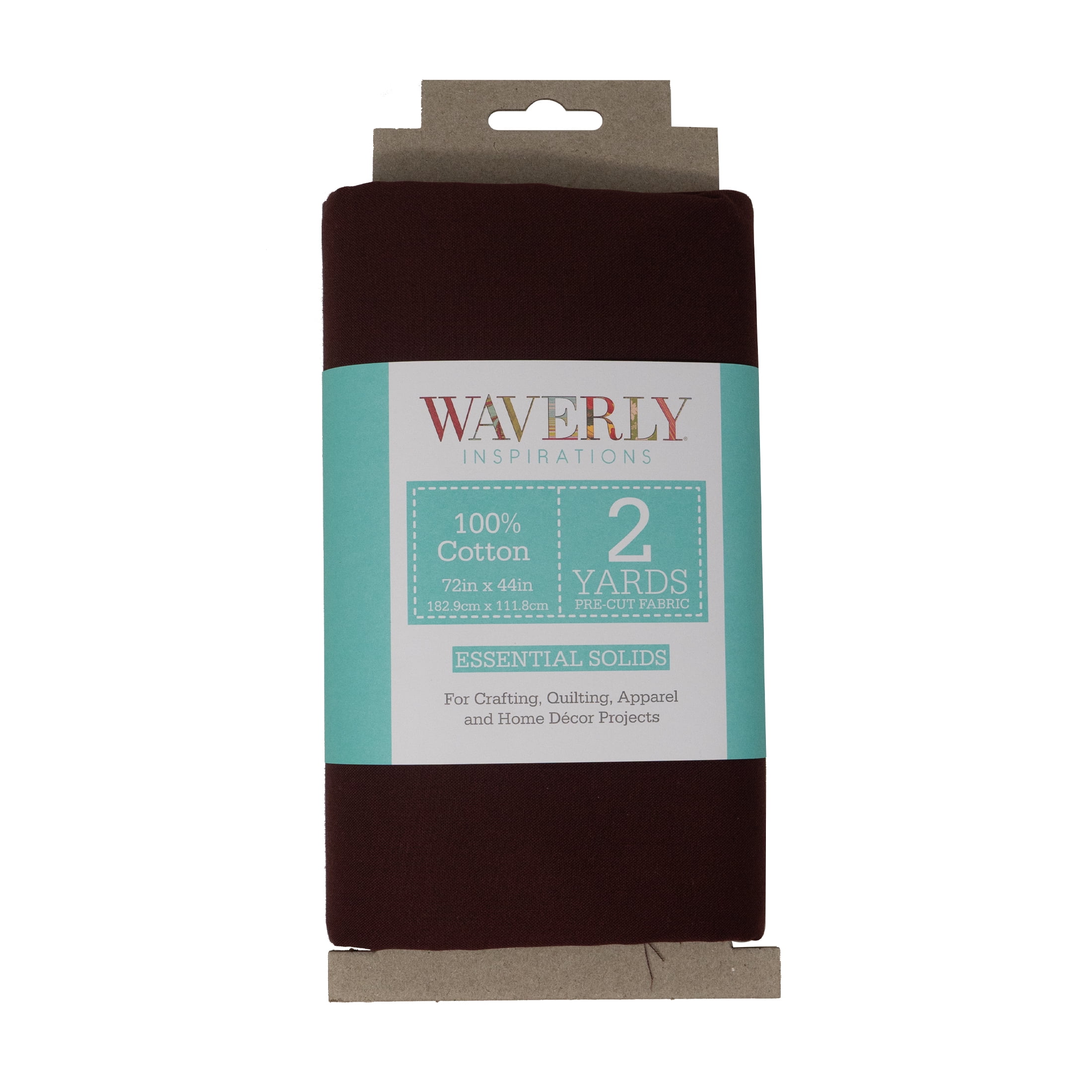 Waverly Inspirations 2 Yard Cut 100% Cotton Solids Fabric, Espresso, 44" Wide for Quilting & Sewing