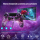 thumbnail image 5 of Controlador inalámbrico para P4, joystick de juego remoto compatible con P-4/P-4 Slim/P-4 Pro/PC, cielo estrellado púrpura, 5 of 7