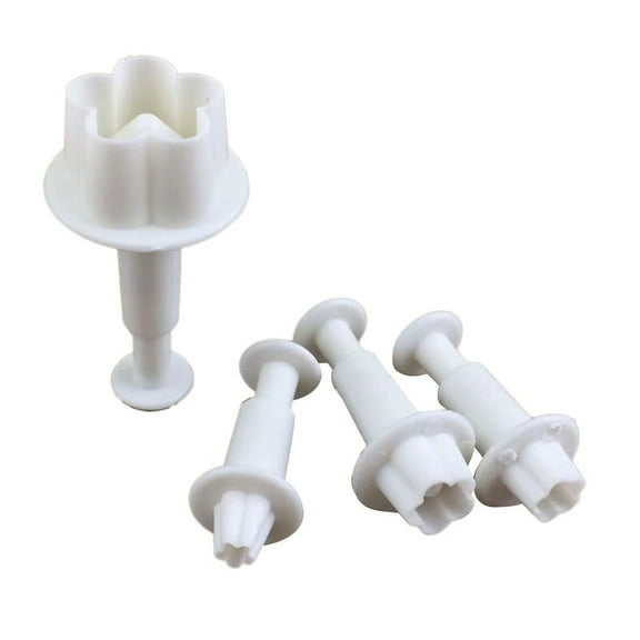 4 Pcs/Set Flower Petal Plunger Fondant Decorating Sugar Craft Mold Cutter Cake Decorating Pastry Cookie Tools
