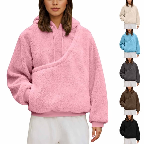 Kcolen Pet Pouch Hoodies for Women Pet Carrier Kangaroo Pet Pocket Pouch Sweatshirts Long Sleeve Pullover Puppy Holder Top