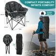 thumbnail image 2 of Oversized Camping Chair, Portable Folding Outdoor Chair with Padded Seat, Heavy Duty 500 lbs Capacity, Ideal for Camping, Sports, Patio & Picnics, 2 of 6