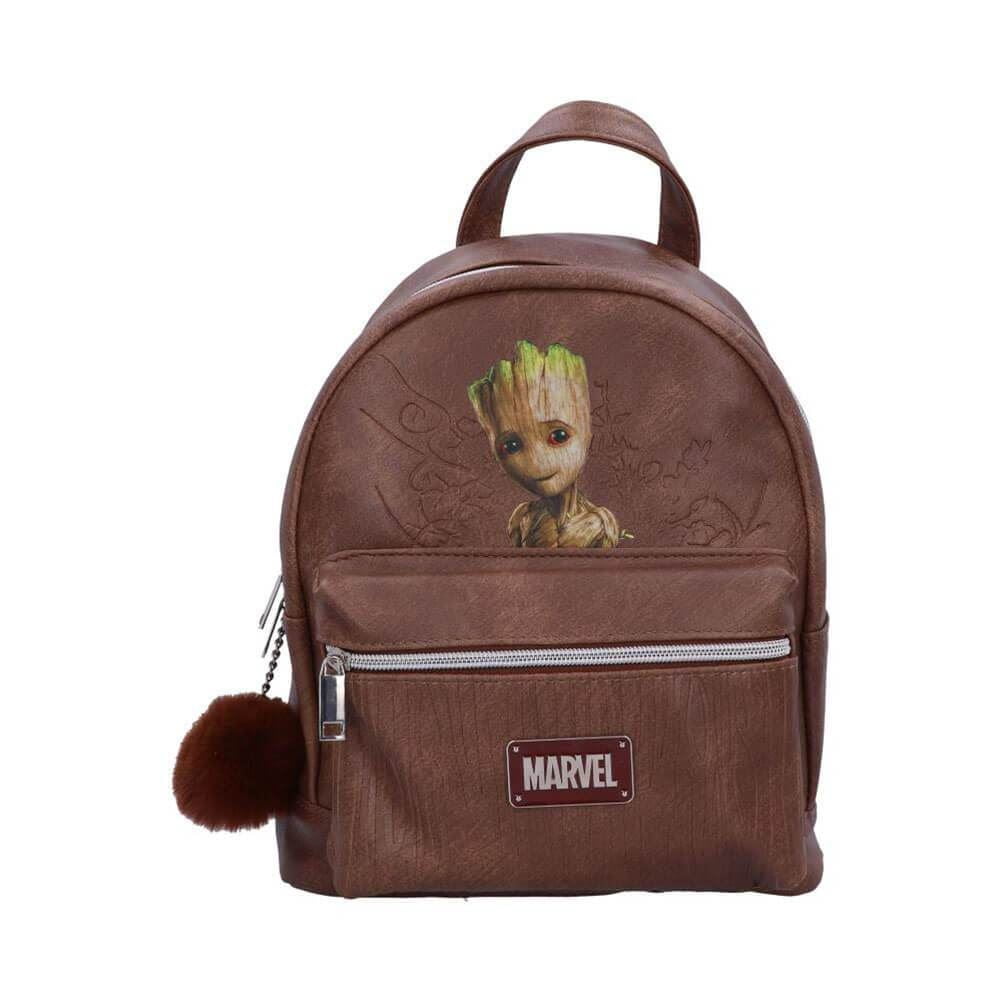 Marvel GOTG Groot Brown Fashion Backpack Handbag Purse Cute Movie Merch Cosplay Walmart