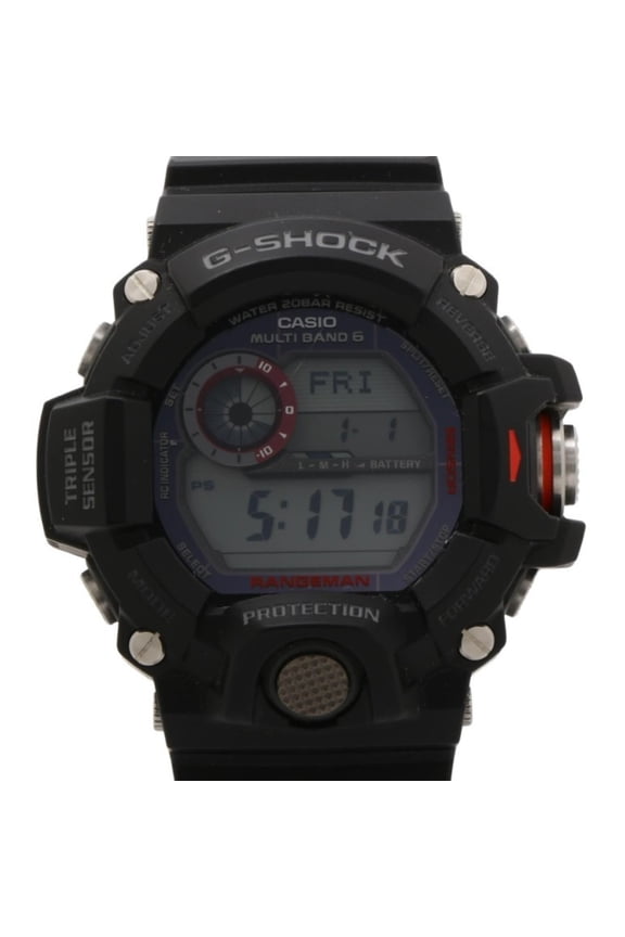 Pre-Owned CASIO G-SHOCK MASTER OF G - LAND RANGEMAN GW-9400J-1JF Black Resin Men's Digital Watch