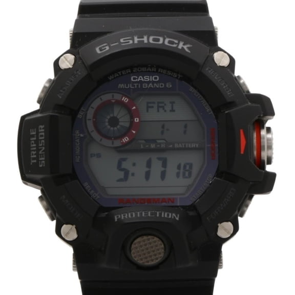 Pre-Owned CASIO G-SHOCK MASTER OF G - LAND RANGEMAN GW-9400J-1JF Black Resin Men's Digital Watch