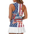thumbnail image 5 of HUIACONG American Flag Pattern Women's Sleeveless Golf Shirts, Anti Shrink Relaxed Tennis Shirts Fashion Sleeveless Golf Tennis Shirts for Hiking Running, 5 of 7