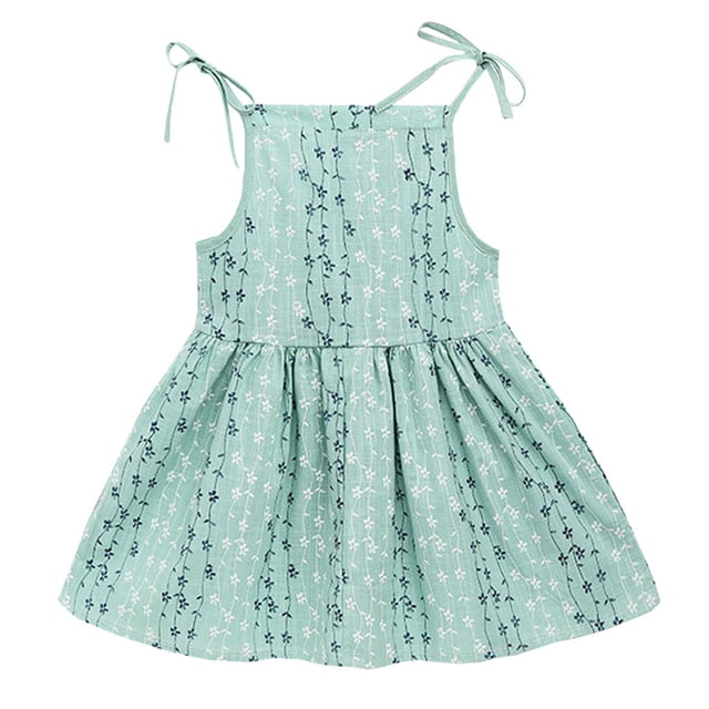 Robe de Fête Princesse à Fleurs Unies Rayée pour Fille Tout-Petit Robe d'Été