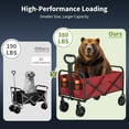 thumbnail image 4 of 28" Collapsible Wagon Cart with Wheels Foldable, Tail Expansion 380lbs Portable Utility Beach Wagon，Lightweight Folding Cart for Outdoor Shopping Sports Camping, 4 of 8