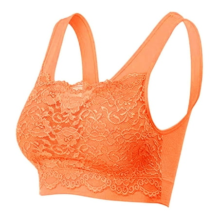 EHQJNJ Strapless Push up Bras for Women Women S Seamless Lace Bra Top with Front Lace Cover Sports Bra Backless Bra for Big Busted Women Plus Size
