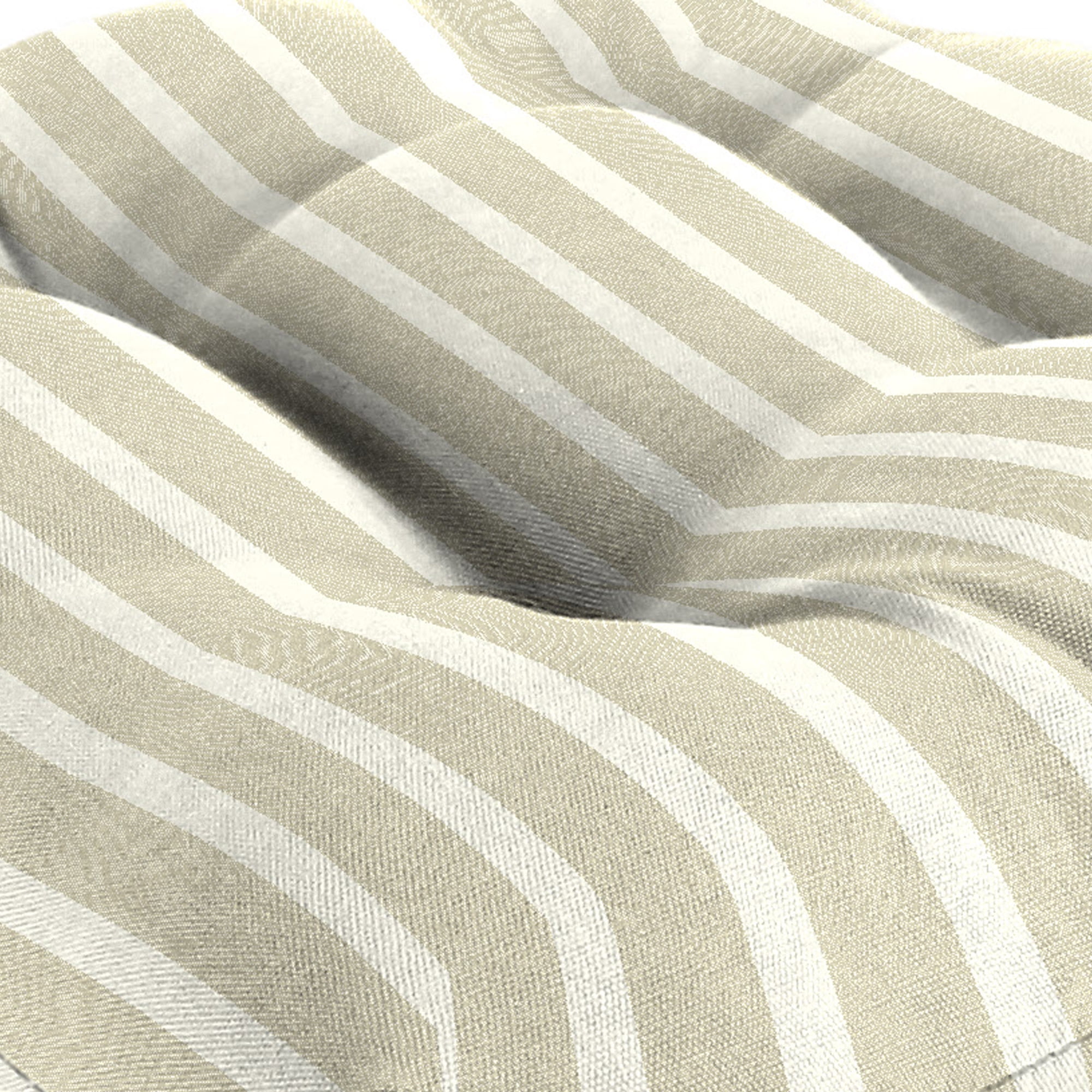 Jordan Manufacturing Sunbrella 18" x 18" Shore Linen Natural Stripe Square Tufted Contoured Outdoor Wicker Seat Cushion (2 Pack)